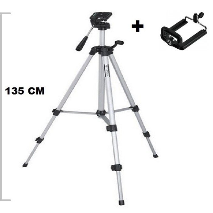 ® Tripod Telefon ve Kamera Tutucu Ayak + Telefon Tutucu - 105Cm