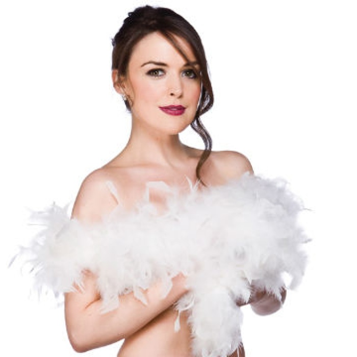 ® 2 Metre Boa Tüy Otriş - Beyaz