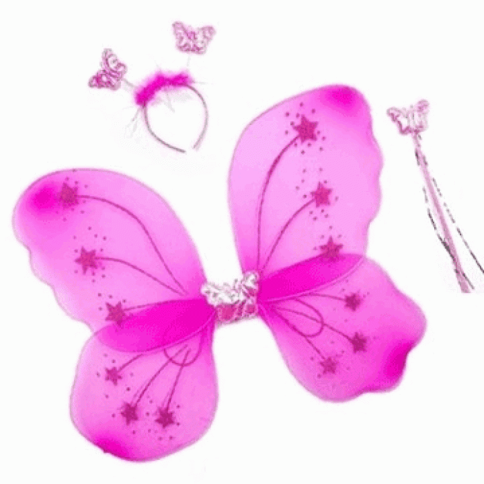 ® Gösteri Kelebek Kanadı (3 Parça)-Fuşya