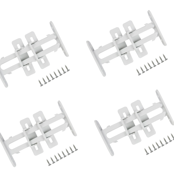 Biyomak® 4 Adet Bebek Çocuk Koruma Kilidi - Dolap Çekmece Kilidi Sürgülü Kilit