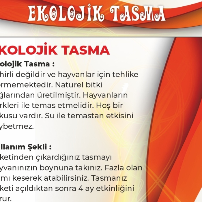 ® Ekolojik Tasma - Pire Tasması - 40 Cm