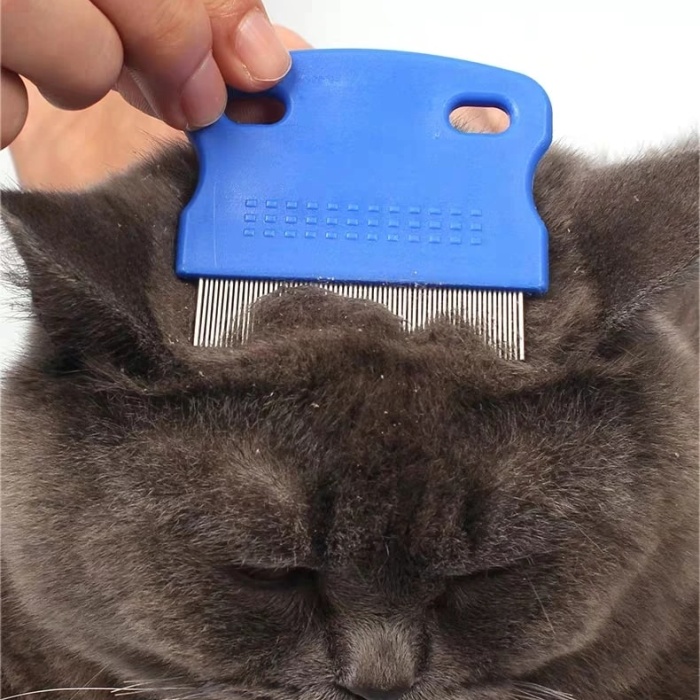® Evcil Hayvan Bakım Tarağı – Kedi Köpek Tavşan İnce Dişli Bit Pire Tarağı