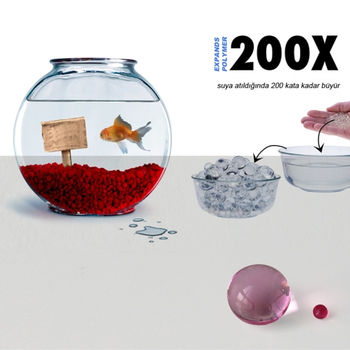 ® Suda Büyüyen Polymer Vazo ve Akvaryum Taşları