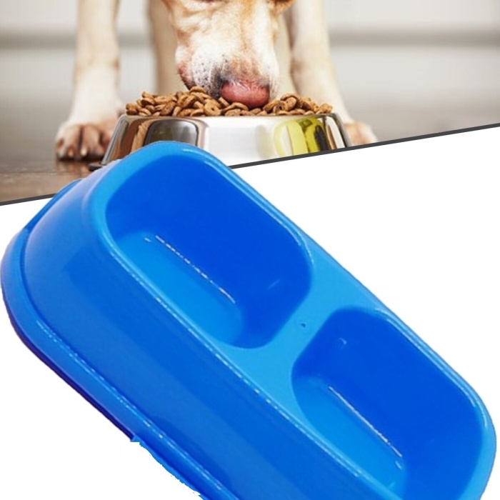 ® Kedi - Köpek Mama Ve Su Kabı 2 Bölmeli  Büyük Boy