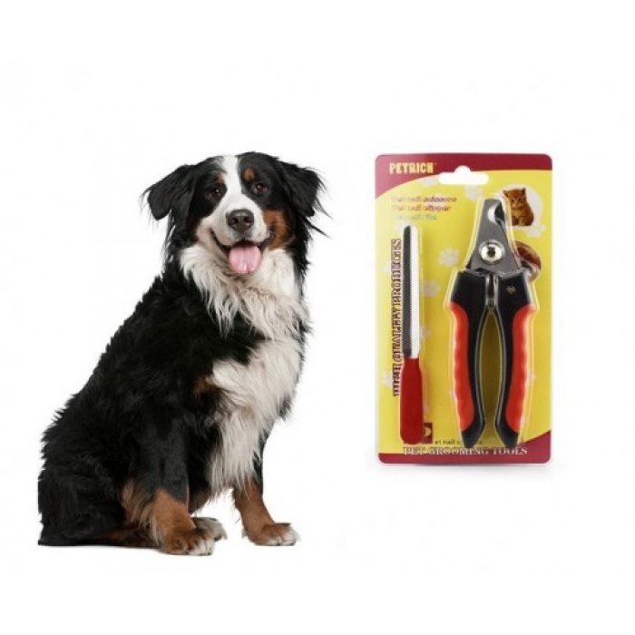 ® Yaylı Evcil Hayvan Tırnak Makası - Paslanmaz Çelik Törpülü Set