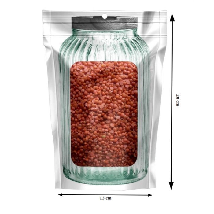 ® Kavanoz Görünümlü Kilitli Saklama Poşeti Çıtçıtlı ve Pratik Torba