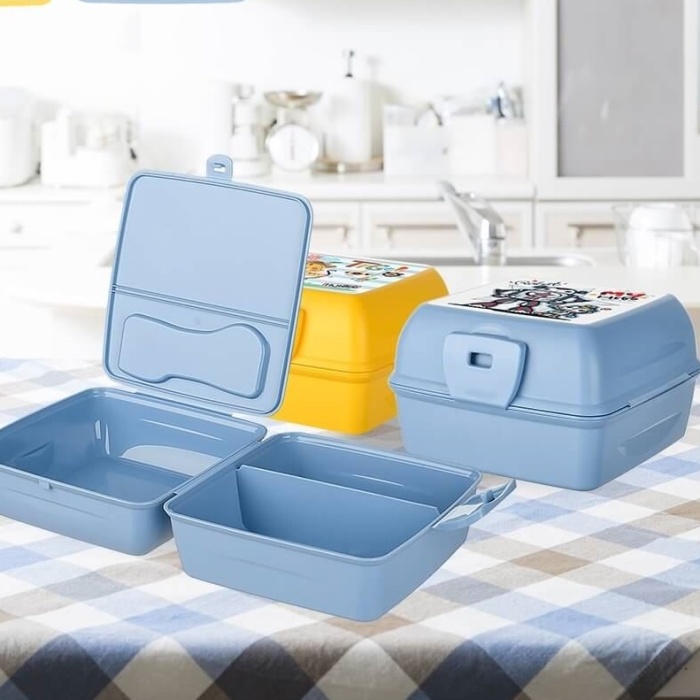 ® Luna 3 Bölmeli Çatal Bıçaklı Beslenme Kabı - Diyet Kabı - Çatal Kaşıklı