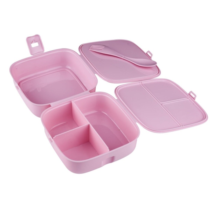 Biyomak® 4 Bölmeli Çatallı Beslenme Kabı - Diyet Kabı  dir