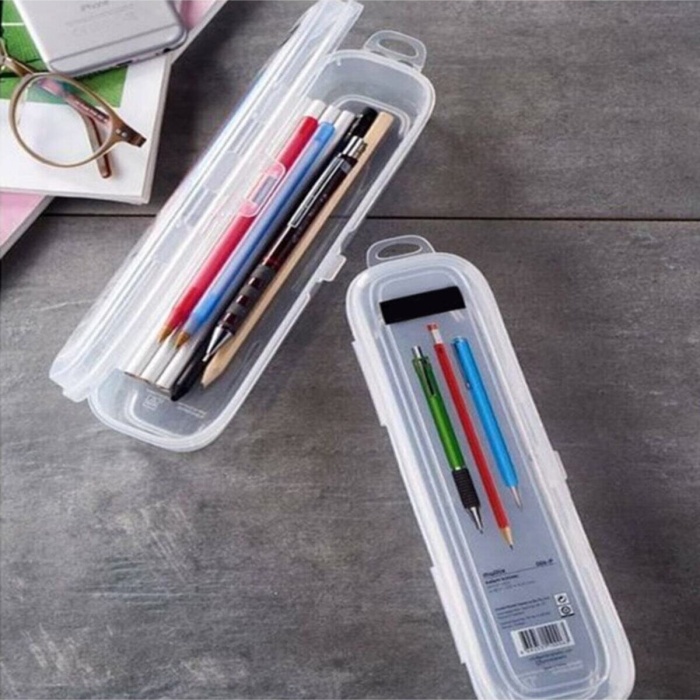 ® Multi Şeffaf Kapaklı Çanta İçi Saklama - Diş Fırçası - Makyaj Fırçası - Kalemlik Kutusu