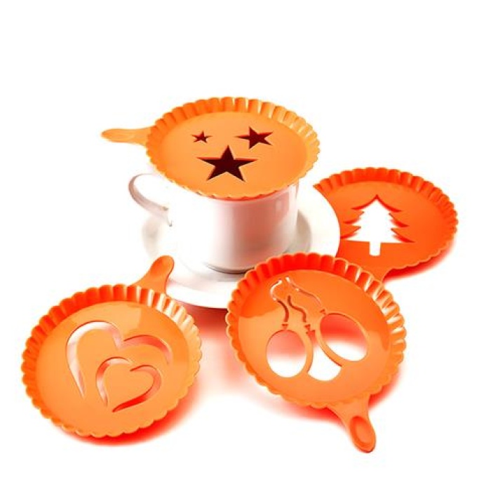 ® Renkli Kahve Süsleme Şablonları  - 4Lü Magic Süsleme Şablonu