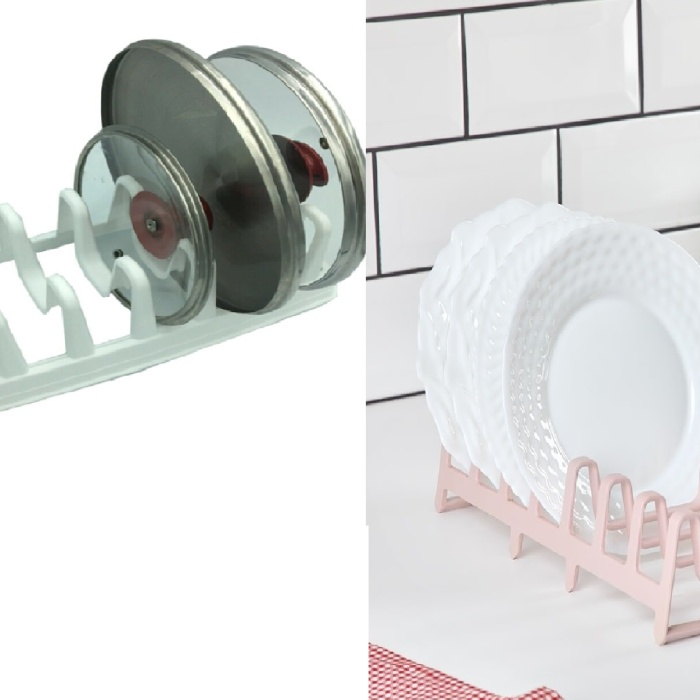 ® 2li Set Tencere Kapağı Organizeri Ve Pratik Tabaklık