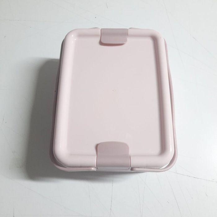 ® Kulplu Beslenme Kabı  2 Bölmeli Mandallı Diyet Kabı -Çatal Kaşık Dahildir