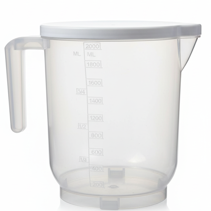 ® Pratik Mutfak Ölçü Kabı - 2 Litre Dereceli Şeffaf Hazne BPA Free