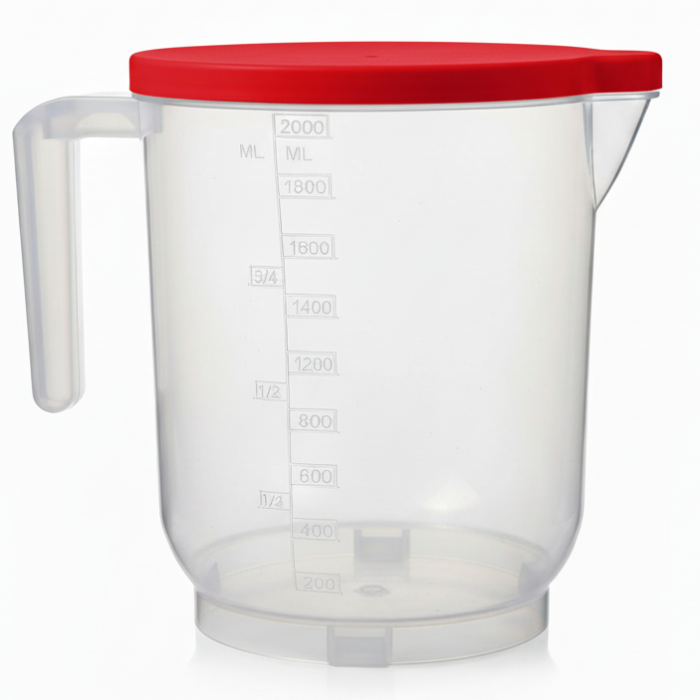 ® Pratik Mutfak Ölçü Kabı - 2 Litre Dereceli Şeffaf Hazne BPA Free