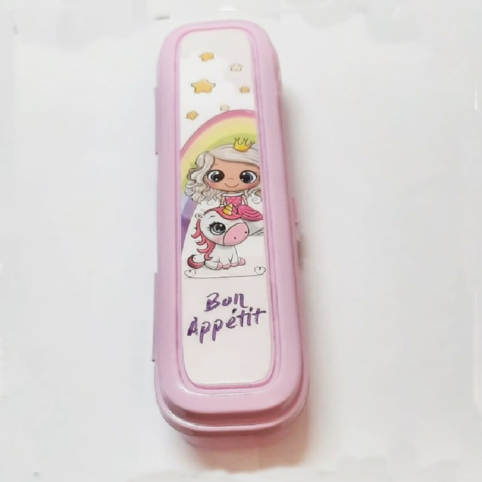 ® Pembe Multi Renkli Kapaklı Kalemlik Kutusu -Çanta İçi Saklama - Diş Fırçası - Makyaj Fırçası Kutu