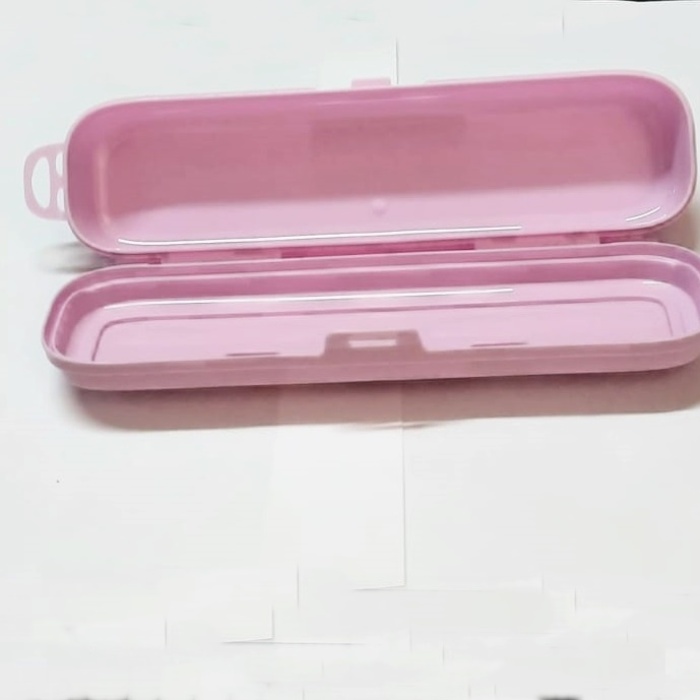 ® Pembe Multi Renkli Kapaklı Kalemlik Kutusu -Çanta İçi Saklama - Diş Fırçası - Makyaj Fırçası Kutu