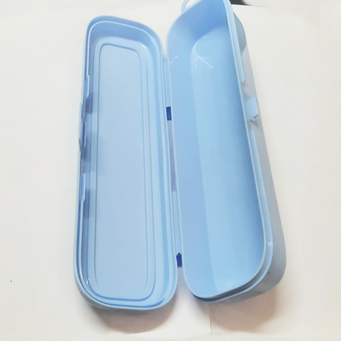 ® Beyaz Multi Renkli Kapaklı Kalemlik Kutusu -Çanta İçi Saklama - Diş Fırçası - Makyaj Fırçası Kutu