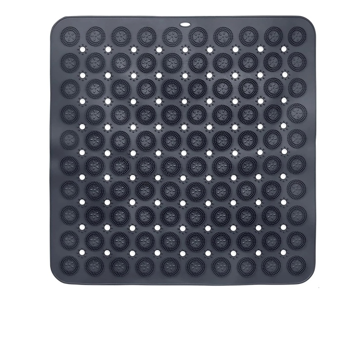 Biyomak® Kare Vantuzlu Banyo Kaydırmaz Paspas- Tırtıklı Ayak Duş Matı Silikon Masaj Pedi