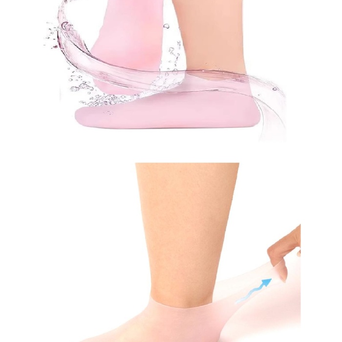 ® Yeni Ürün 1 çift silikon jel topuk nemlendirici çorap ayak bakımı çatlama koruyucu krem çorabı