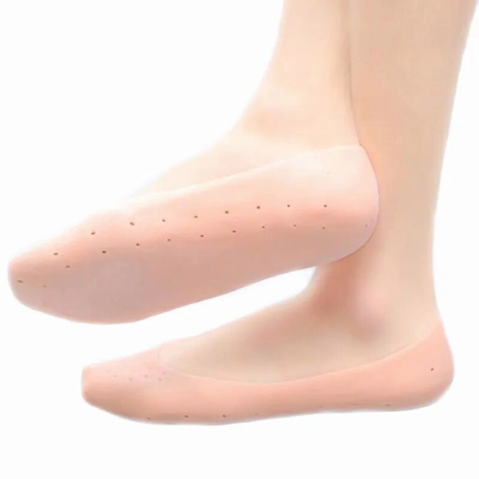 ® 1 Çift Silikon Hava Alır Patik Silikon Ayak -Topuk Koruyucu Nemlendirici