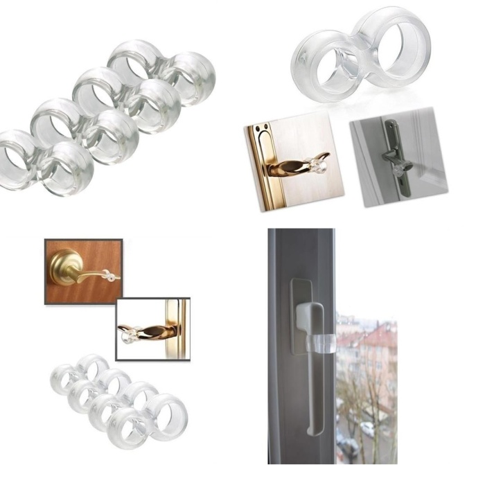 ® Silikon Kapı Tamponu Pencere Vurma Önleyici Stoper Kapı Tamponu 4 Adet