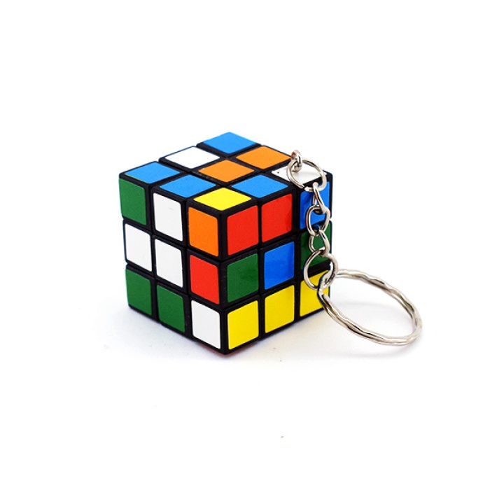 ® Nostaljik Zeka Küpü Sihirli Mini Rubik Anahtarlık
