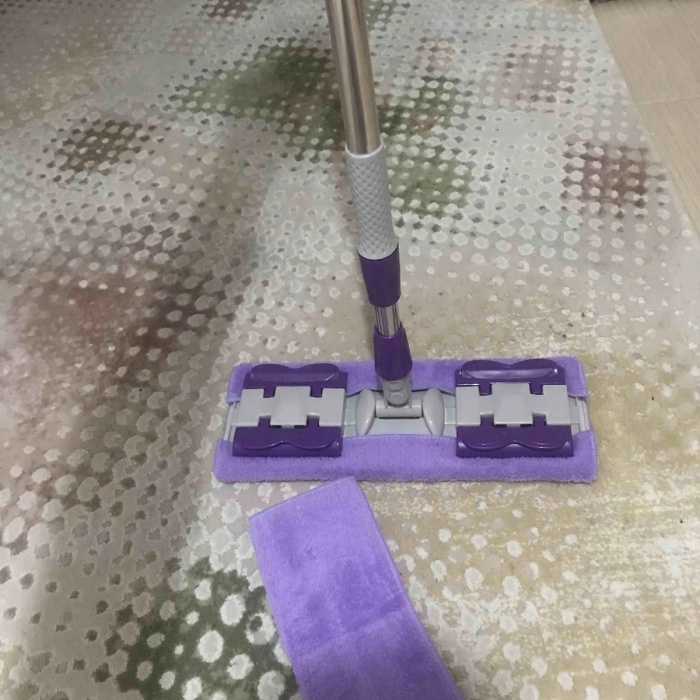 Biyomak® Teleskobik Cam Yer Tavan Silme - İstediğin Bezi Tak Kullan - 4 Mandallı -Yedek Bezli Mop Seti