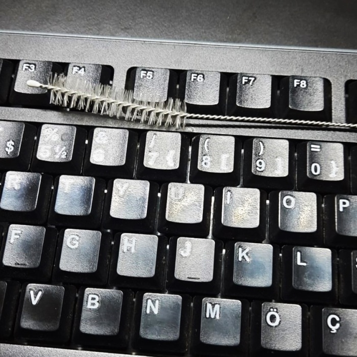 ® 3 Lü Pratik Fırça  Esnek Bükülebilir Klavye Mouse Arası Temizlik Fırçası