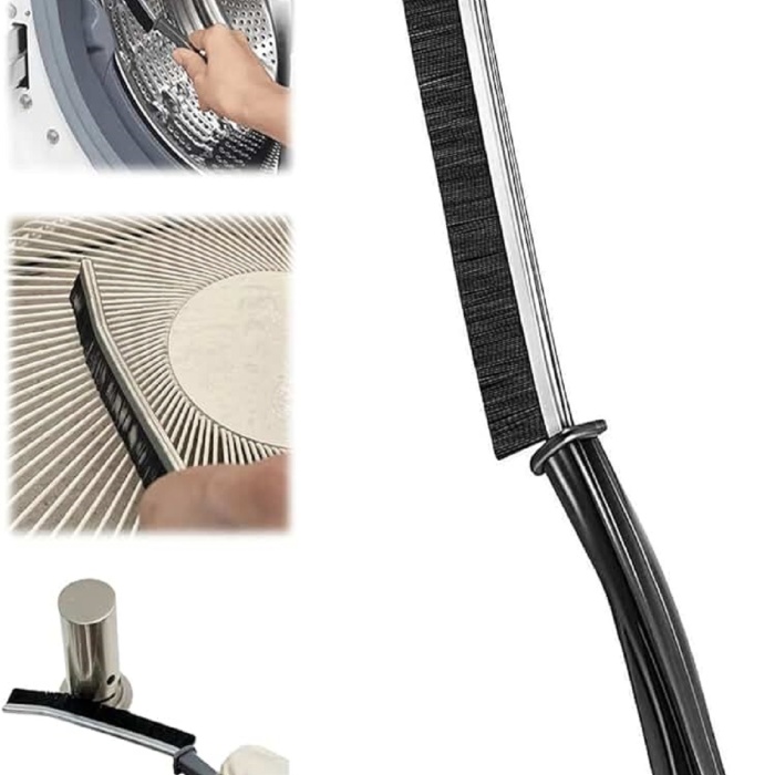 ® İnce Kıl Temizlik Fırçası Banyo Mutfak Pencere Oluk Klozet Kenarı Kavisli Detay Temizleme Fırçası