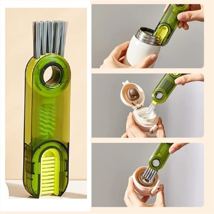 ® 3 Fonksiyonlu Çok Amaçlı  Temizlik Fırçası Mutfak-Banyo-Araç- Klavye -Pencere Oluk Temizlik Fırçası