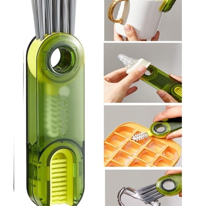 ® 3 Fonksiyonlu Çok Amaçlı  Temizlik Fırçası Mutfak-Banyo-Araç- Klavye -Pencere Oluk Temizlik Fırçası