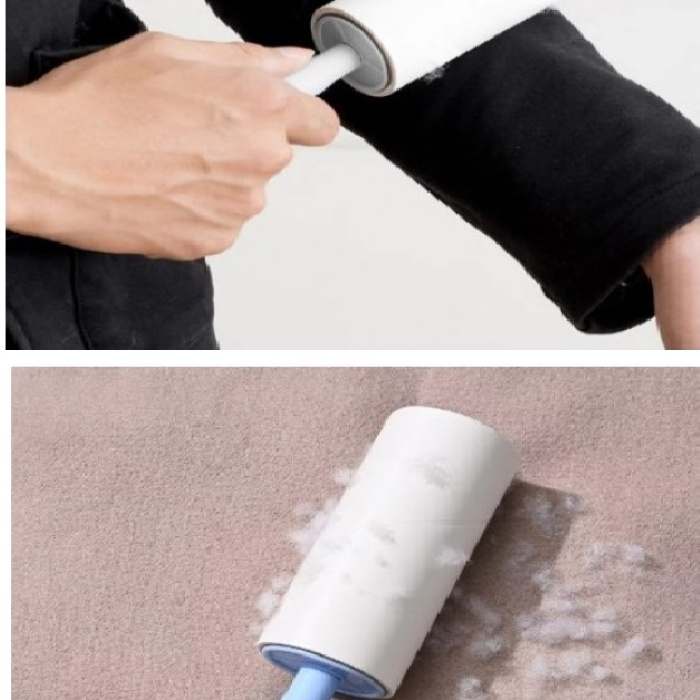 ® 4 Yedekli Tüy Toplama Rulosu 240 Yaprak Evcil Hayvan Elbise Yatak Tüy Saç Toplayıcı