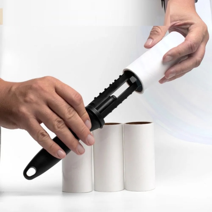 ® 4 Yedekli Tüy Toplama Rulosu 240 Yaprak Evcil Hayvan Elbise Yatak Tüy Saç Toplayıcı