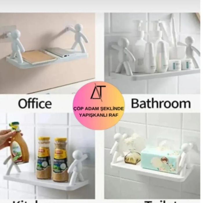 ® 2 Adet Özel Raf Baharatlık -Makyaj Malzeme Rafı Kendinden Yapışkanlı Banyo Mutfak Organizer Raf