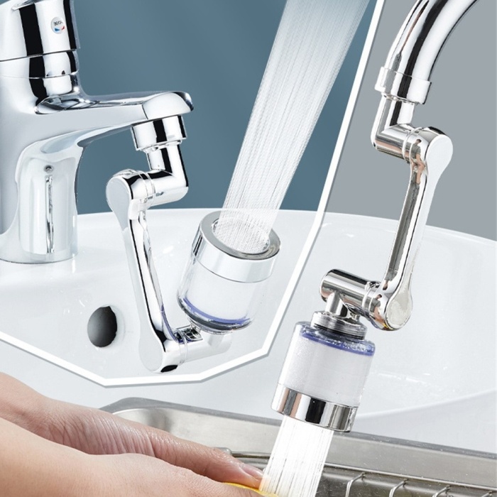 ® Filtreli Kireç Hapsedici Robotik Kol Musluk Başlığı - Mutfak Banyo Musluk Uzatma Aparatı Ucu