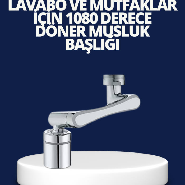 ® Esnek 1080° Musluk Başlığı 3 Eklemli Hareketli Su Modlu Lavabo Aparatı