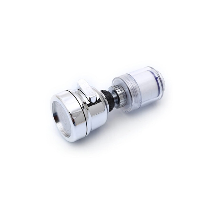 ® Filtreli Krom 3 Fonksiyonlu  Oynar Musluk Başlığı - 360 Derece Dönebilen