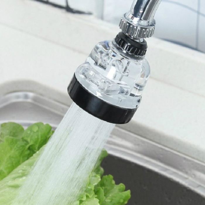 ® Su Tasarruflu  3 Fonksiyonlu  Oynar  Musluk Başlığı - Şeffaf