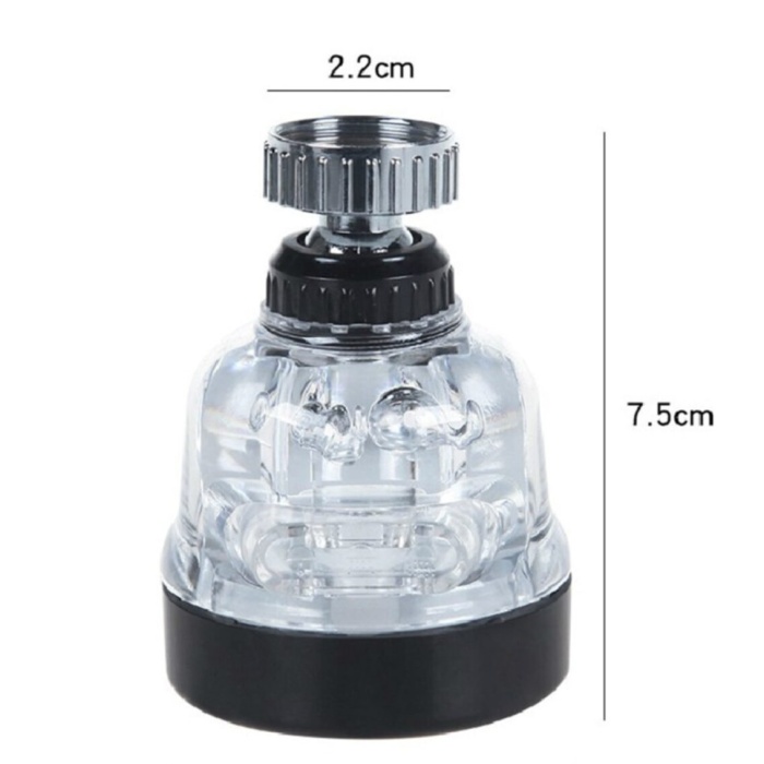 ® Su Tasarruflu  3 Fonksiyonlu  Oynar  Musluk Başlığı - Şeffaf