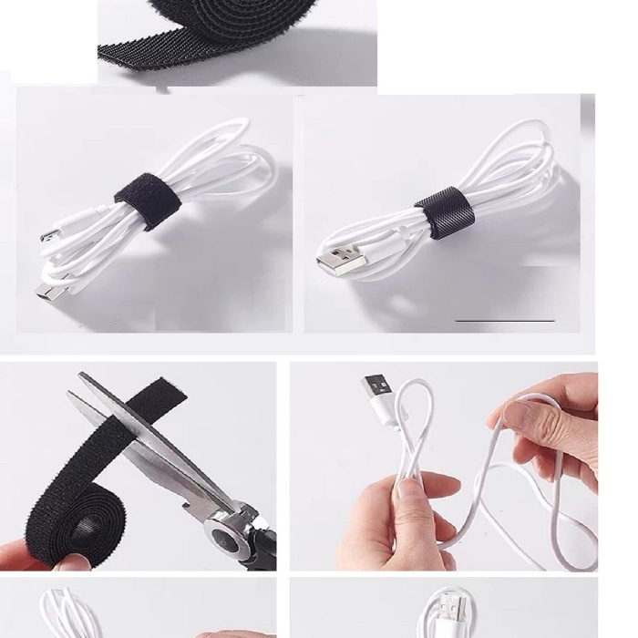 ® Kesilebilir Kablo  Tutucu Kulaklık Fare Airfry Ev Ofis İçin Cırt Sabitleyici Kablo Düzenleyici