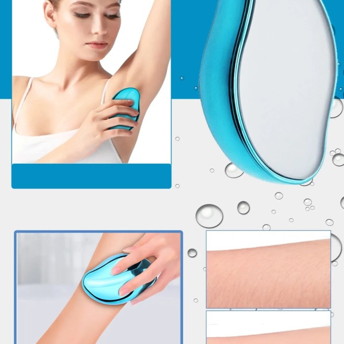 ® Kristal Epilatör Acısız Manuel Tüy Dökücü Epilatör Tüy Silgisi Epilasyon Aleti Kol Bacak Koltuk Altı