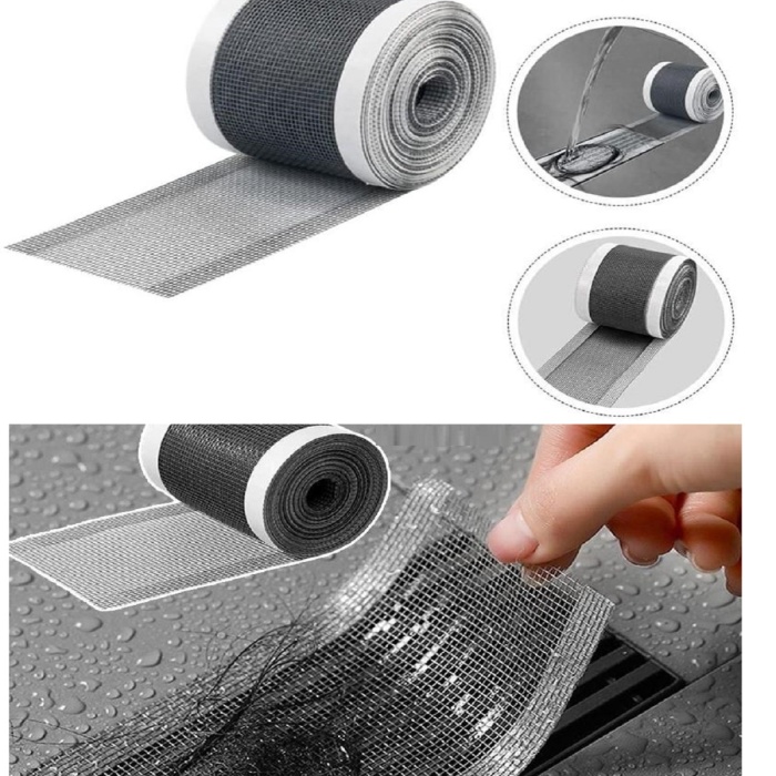 ® 4 Metre Yapışkanlı Banyo Gider Koruyucu Saç Toplayıcı – Gider Böcek Koruyucu Gider Süzgeci