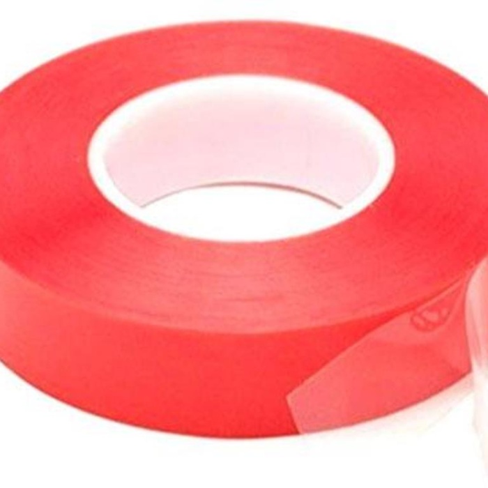 ® Çift Taraflı Akrilik Silikonize Bant 18 mm x 2 metre Kırmızı VHB
