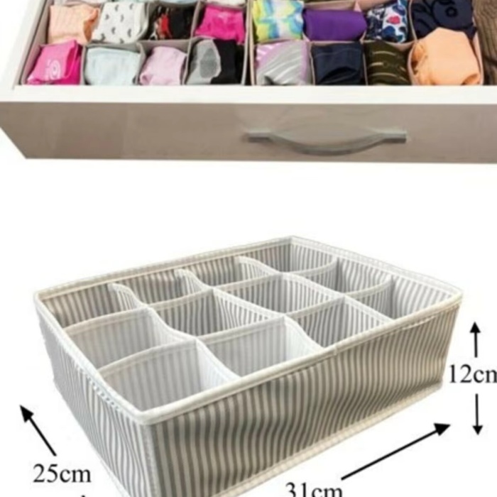 ® 12 Bölmeli Pratik Bölmeli Çekmece Düzenleyici Organizer(İç Çamaşırı Kravat Çorap Düzenleyici)