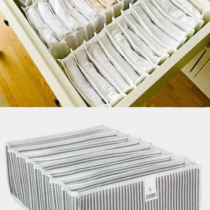 ® Akordiyon Çekmece  Düzenleyici Organizer 8 Gözlü L Beden Çorap Çamaşır Havlu Düzenleyici