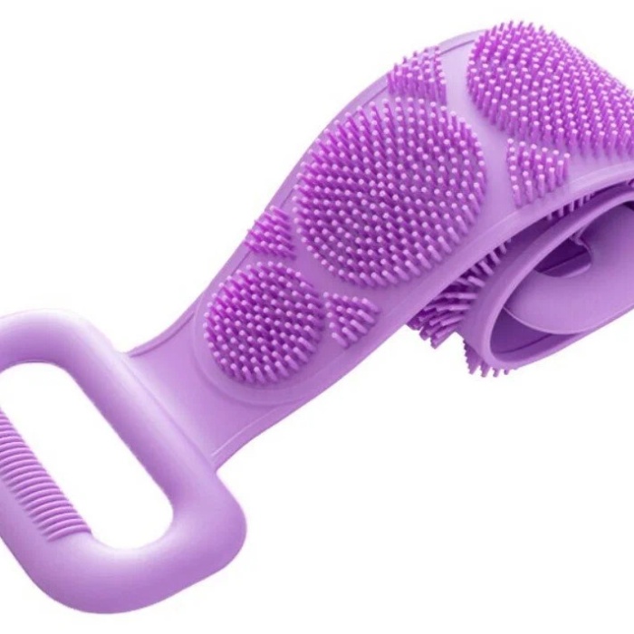 ® 70 cm Çift Taraflı Sırt Kesesi -Silikon Duş Kesesi - Peeling Banyo Kesesi