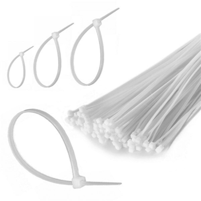® 100 Adet Plastik Cırt Kelepçe Kablo Bağı Kablo Düzenleyici-4.8 X 380 MM