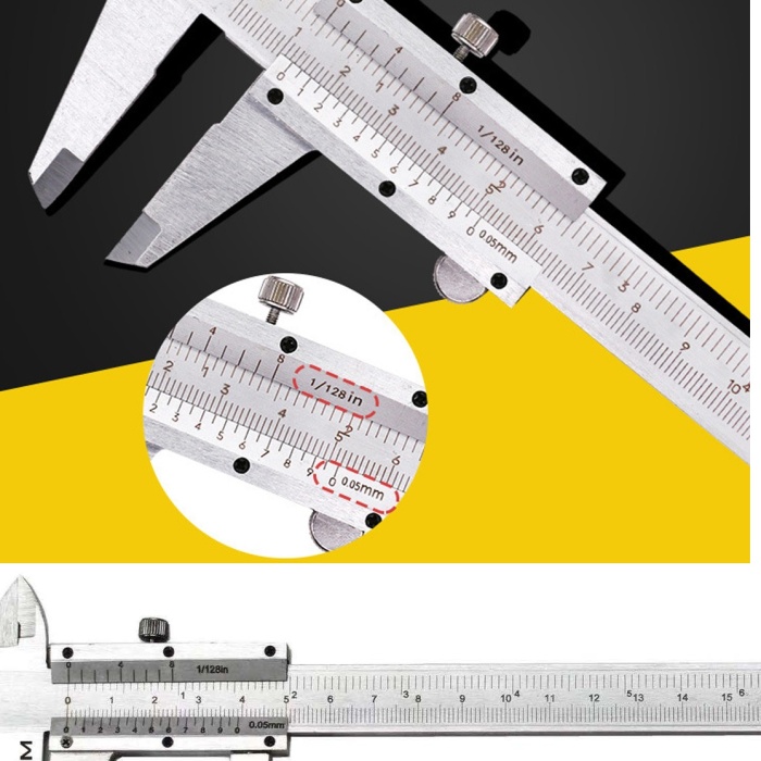 ® Yeni Ürün Kumpas - Çelik Kumpas 0,01 mm - 150mm 6inc