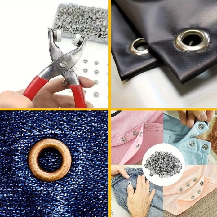 ® Metal 200 pcs Çıtçıt ve Pense Seti Makinesi  Bebek Elbise Çıtçıt Montaj Seti