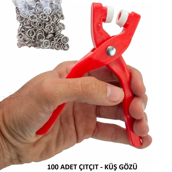 Biyomak® Yuvarlak Halkalı Kuş Gözü Pensesi 9.5 Mm - Bebek Elbise Çıtçıt Montaj Seti 100Lü